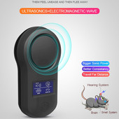 Dispozitiv electronic de combatere a dăunătorilor cu ultrasunete pentru șobolani, țânțari, șoarece, insecte, rozătoare, șoarece, gândaci, pentru acasă, priză SUA/UE/UK/AU