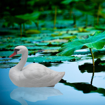 Ελαφρύ στολίδι για την αυλή Άγαλμα Γλυπτό Κύκνου Πλωτή διακόσμηση Ψάρεμα Εξωτερική λίμνη Πουλί Κυνήγι Ρεαλιστικός Κήπος Δόλωμα