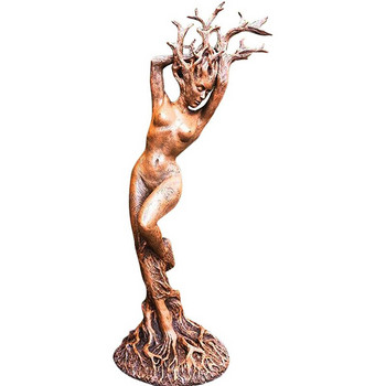 Градинска статуя Богиня на гората Смола Бог на дървото Скулптура Орнамент Занаяти Творчески двор морава Домашна стая Декорация на бюро