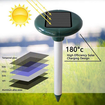 2 τεμ. Mole Repeller Ultrasonic Solar Snake Repeller Vole Repeller Αδιάβροχο έλεγχο παρασίτων για το αγρόκτημα αυλής κήπου, κ.λπ.