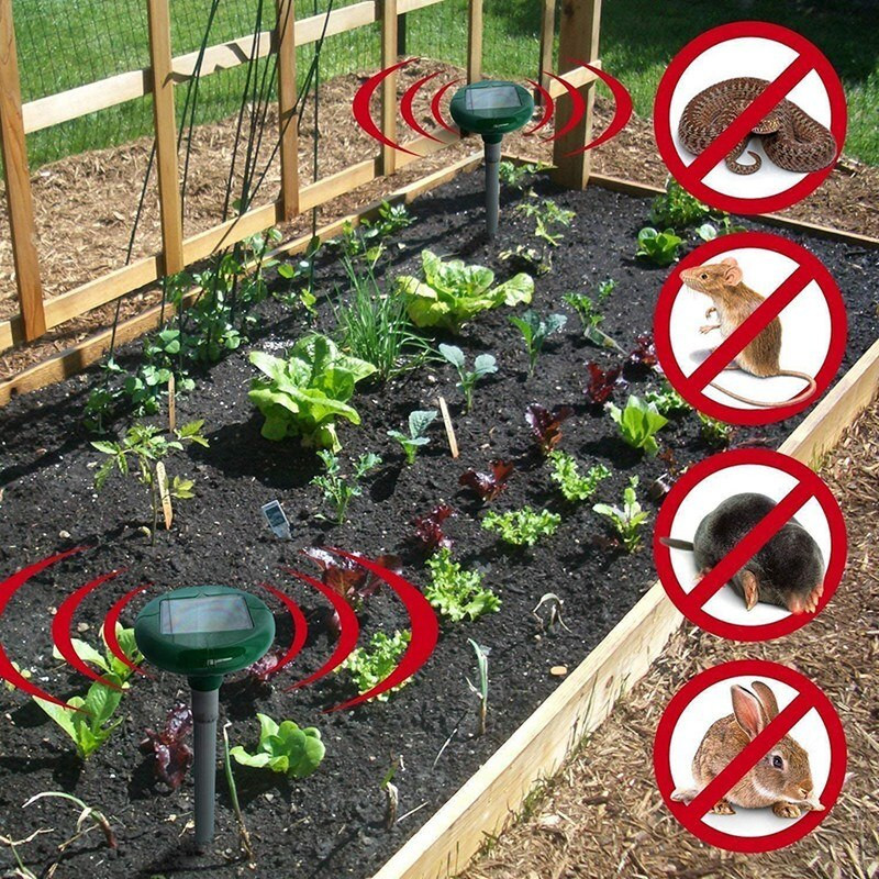2 db Vakondriasztó ultrahangos napelemes kígyóriasztó pocokriasztó vízálló kártevőirtás a kerti udvar gazdaságához stb.
