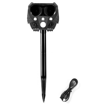 Ultragarsinis saulės energija varomas gyvūnų repelentas paukščių kenkėjų šuo graužikas katė elnias pelė meškėnas tarakonas lauke sodo vabzdžių repelentas