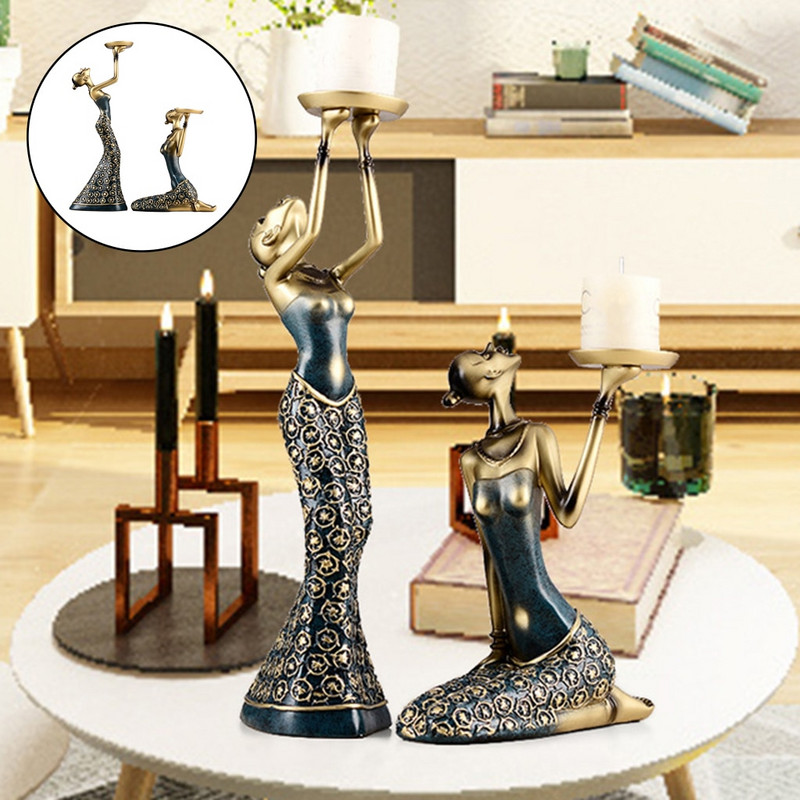 Moterų grožio figūrėlės Žvakidės patalpų staliukų Kavos staliukų dekoracijos