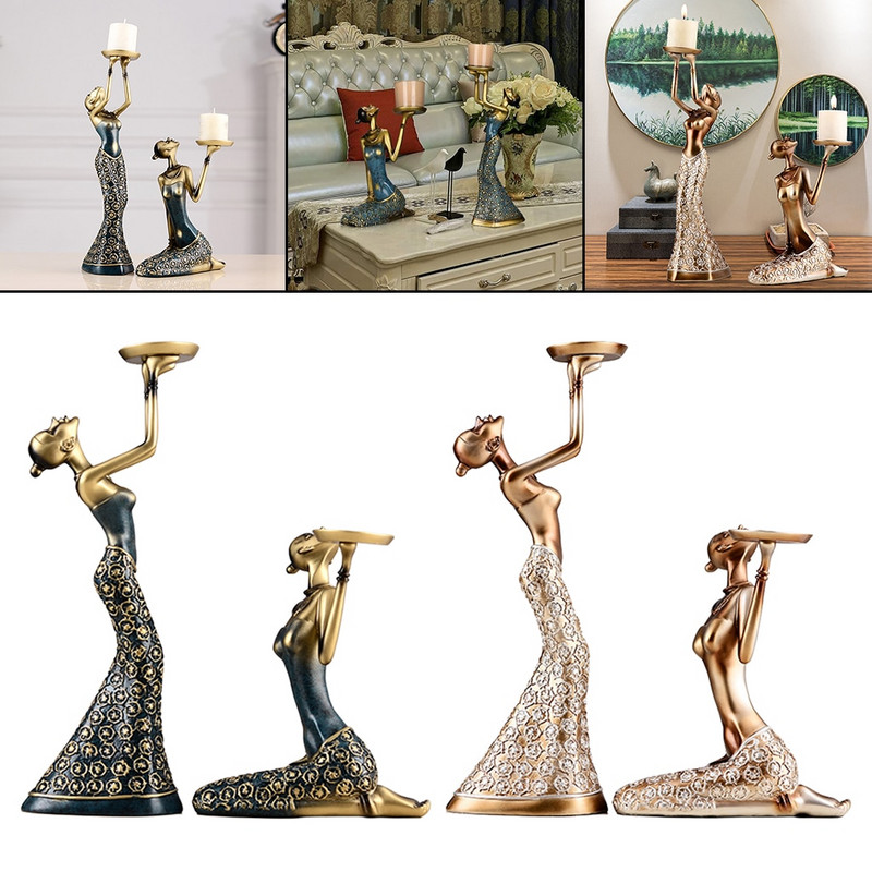 Moterų grožio figūrėlės Žvakidės patalpų staliukų Kavos staliukų dekoracijos