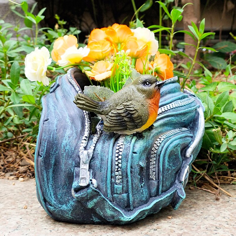 Lauko Kūrybinis paukštis Džinsinis krepšys Gėlių vazonų derva Įrengimas Sodas Vejos Papuošalai Įrengimas Kiemo Vila Priedai Amatai