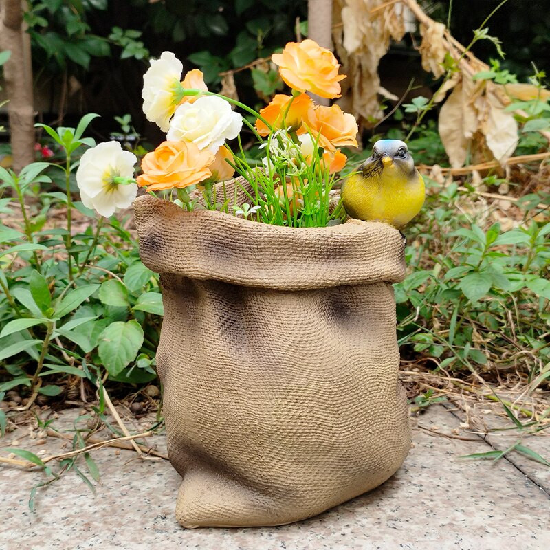 Lauko Kūrybinis paukštis Džinsinis krepšys Gėlių vazonų derva Įrengimas Sodas Vejos Papuošalai Įrengimas Kiemo Vila Priedai Amatai