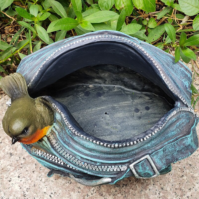 Lauko Kūrybinis paukštis Džinsinis krepšys Gėlių vazonų derva Įrengimas Sodas Vejos Papuošalai Įrengimas Kiemo Vila Priedai Amatai