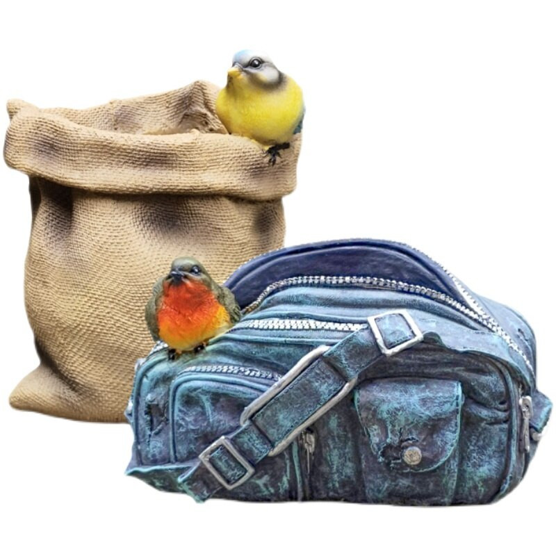 Lauko Kūrybinis paukštis Džinsinis krepšys Gėlių vazonų derva Įrengimas Sodas Vejos Papuošalai Įrengimas Kiemo Vila Priedai Amatai