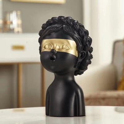 Zlaté motýlie dievčatá sochy ozdoby živicové portrétne figúrky bytové dekorácie moderné remeslá socha izbová dekorácia 24cm _WK