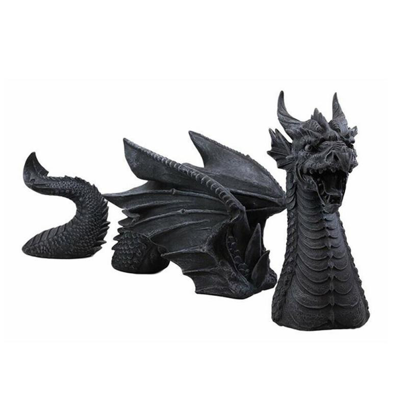 Statuie de grădină 1 buc Statuie în formă de dragon zburător Ornament din rășină Sculpturi de gazon Decorare curte Figurină în aer liber Gaden Decor acasă