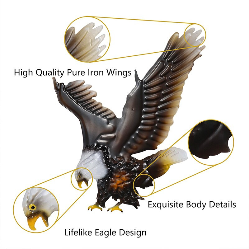 2 vnt. metalo erelio sienos meno kūriniai, skirti sodo skulptūrai, statulos priedai, namų kiemo svetainės dekoras