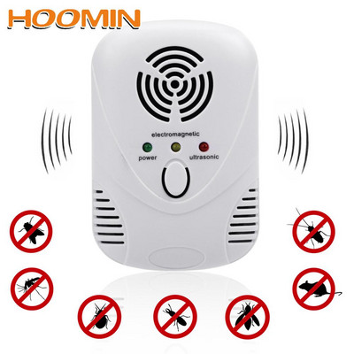 HOOMIN csótánycsapda 110-240V/5W elektronikus ultrahangos kártevőirtó EU/US Plug Mouse Killer