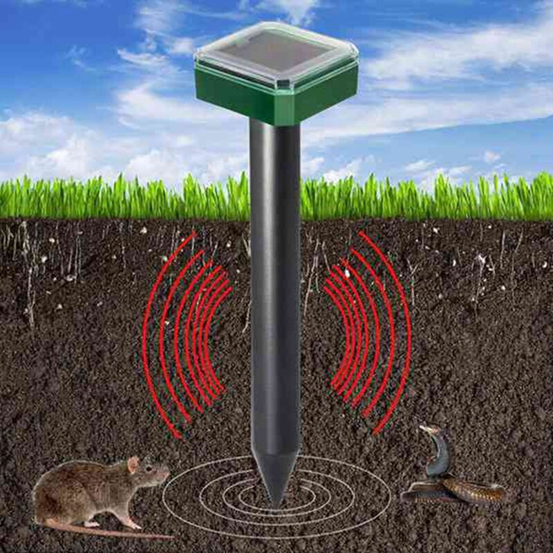 12 balení Vonkajší solárny ultrazvukový vibračný odpudzovač hadov Elektronický odpudzovač hadov pre záhradu, dvor a farmu