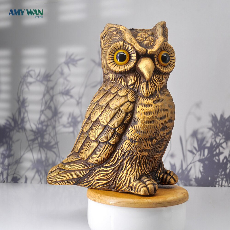 Kūrybinga pelėdos statula Realistiška netikrų paukščių baidyklė kaliausė Namų ir sodo skulptūra dekoracija Vejos kiemo darbalaukio modelio dekoras