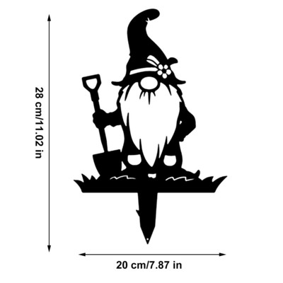 Gnomų sodo kuoliukai Mieli tuščiaviduriai sodo nykštukai Dekoratyvinis metalo menas Nykštukų papuošalai Gnome kuolai namų sodo kieme