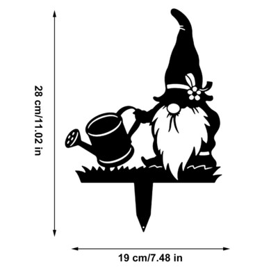 Gnomų sodo kuoliukai Mieli tuščiaviduriai sodo nykštukai Dekoratyvinis metalo menas Nykštukų papuošalai Gnome kuolai namų sodo kieme