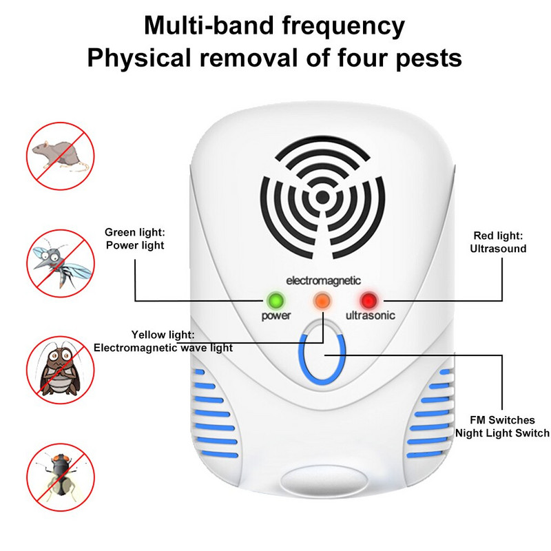 Buitinis nešiojamas elektroninis garsinis žiurkės graužikų atbaidiklis tvarte Biuro nuo vabzdžių kenkėjų kontrolės klaidų atmetimo priemonės namų reikmenys