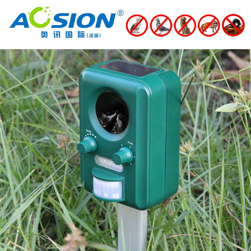 Saulės gyvūnų repelentė Ultragarsinė lapė šikšnosparniai paukščiai šunys katės kenkėjų kontrolės balandžiai voverės