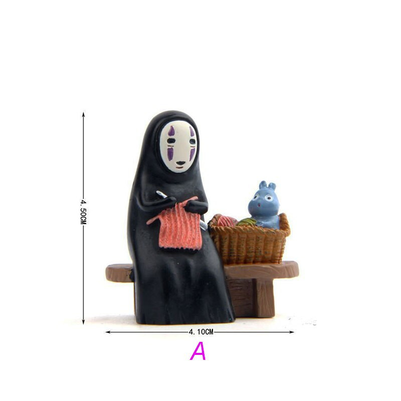 Spirited away Figurine No face man , Studio Ghibli Fairy Garden Supplies Neighbor Miniatura Tiny Terrarium DIY Accessories