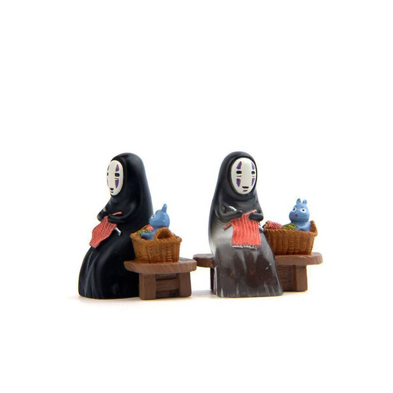 Spirited away Figurine No face man , Studio Ghibli Fairy Garden Supplies Neighbor Miniatura Tiny Terrarium DIY Accessories