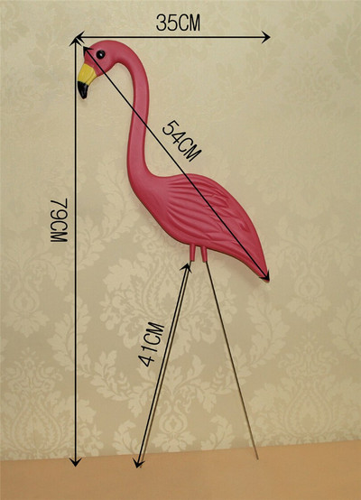 Namų kiemas Sodas Veja Menas Papuošalai Papuošimas Plastikinė Rožinė Flamingo Statula