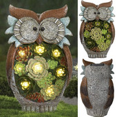 Saulės pelėdos sultingos figūrėlės sodo šviestuvai lauko LED lempa sodo dekoravimui Neperšlampama Kalėdų lemputė lauko saulės lempa