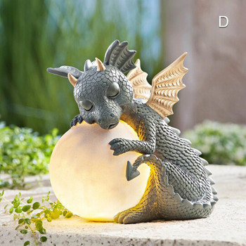 2021 New Garden Dragon Meditated Statue Collecting 16cm Ρητίνη Στολίδι Διακόσμηση εξωτερικού χώρου αυλής Διακόσμηση κήπου Διακόσμηση βεράντας