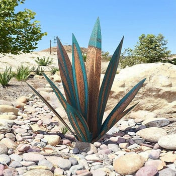 27/35/65cm DIY Metal Agave Plant Διακόσμηση σπιτιού Κήπος Αυλή Διακόσμηση τέχνης Τεκίλα Ρουστίκ άγαλμα σπιτιού Αξεσουάρ εξωτερικού χώρου Γλυπτά