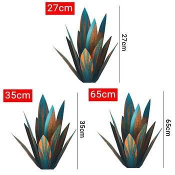 27/35/65cm DIY Metal Agave Plant Διακόσμηση σπιτιού Κήπος Αυλή Διακόσμηση τέχνης Τεκίλα Ρουστίκ άγαλμα σπιτιού Αξεσουάρ εξωτερικού χώρου Γλυπτά