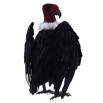 Fake Artificial Black Vulture Bird Ρεαλιστική Taxidermy Διακόσμηση Κήπου σπιτιού Νέο