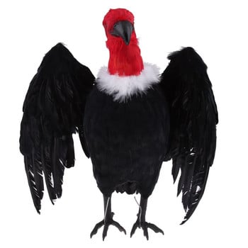 Fake Artificial Black Vulture Bird Ρεαλιστική Taxidermy Διακόσμηση Κήπου σπιτιού Νέο