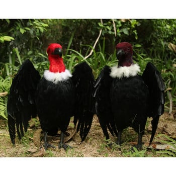 Fake Artificial Black Vulture Bird Ρεαλιστική Taxidermy Διακόσμηση Κήπου σπιτιού Νέο