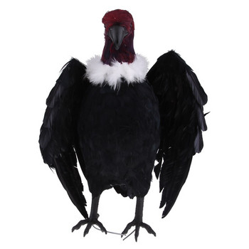 Fake Artificial Black Vulture Bird Ρεαλιστική Taxidermy Διακόσμηση Κήπου σπιτιού Νέο