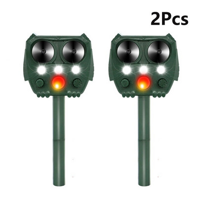 Saulės gyvūnų repelentė USB įkrovimo ultragarsu atbaidanti katė / šuo / žiurkė / paukštis sodo kiemo ūkiui lauko vandeniui atspari kenkėjų kontrolei