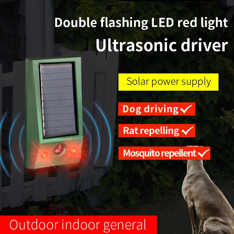 Päikeseelektrooniline ultraheli loomatõrjevahend Vilkuva punase tulega putukatõrjevahend välistingimustes kasutatavatele kahjuritele koertele hiirtele lindudele prussakahunt