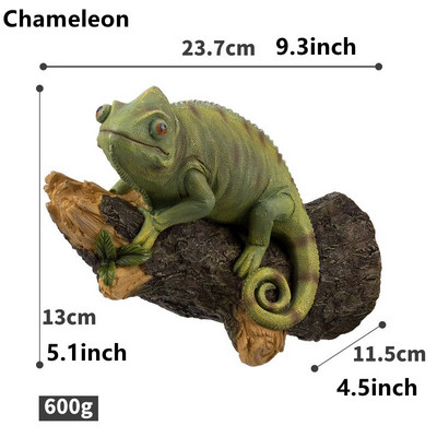 Sodo dervos statula, didelė medžio glėbys sodo chameleonas, tukanas pelėda, figūrėlė, kabantys gyvūnai kiemo kiemo medžio sienų dekoravimui