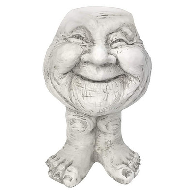 Vasă de flori cu fața muggly, ghiveci, delicat, amuzant, din rășină, cu fața muggle, interesantă, vază cu plante pentru grădină, statuie în aer liber