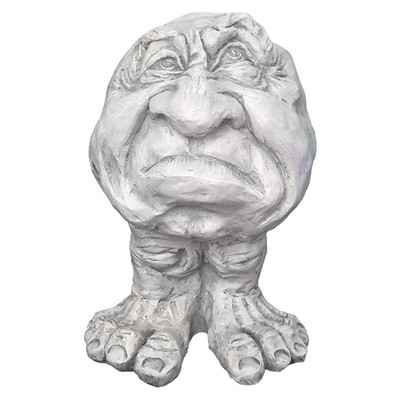 Vasă de flori cu fața muggly, ghiveci, delicat, amuzant, din rășină, cu fața muggle, interesantă, vază cu plante pentru grădină, statuie în aer liber