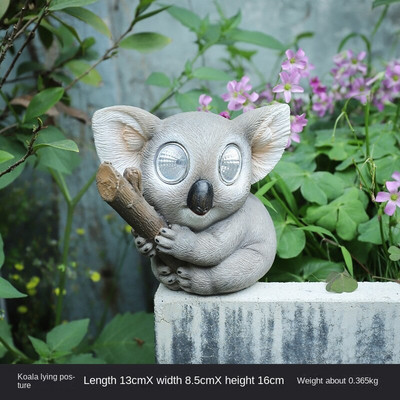Kūrybingas lauko modeliavimas Gyvūnų modeliavimas Koala Miela dervos statulėlė Saulės peizažas Šviesa lėlė Sodas Balkono dekoravimas Rašomasis stalas