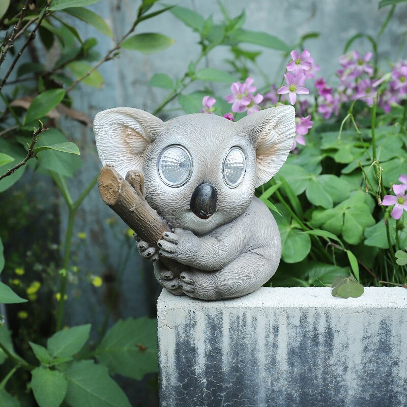 Kūrybingas lauko modeliavimas Gyvūnų modeliavimas Koala Miela dervos statulėlė Saulės peizažas Šviesa lėlė Sodas Balkono dekoravimas Rašomasis stalas