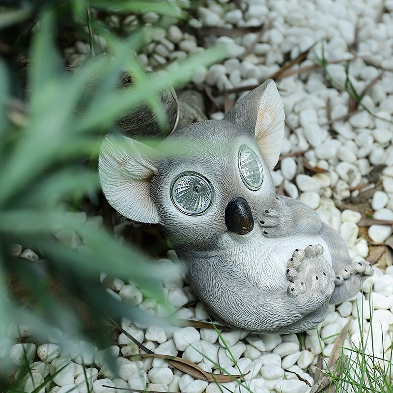 Kūrybingas lauko modeliavimas Gyvūnų modeliavimas Koala Miela dervos statulėlė Saulės peizažas Šviesa lėlė Sodas Balkono dekoravimas Rašomasis stalas