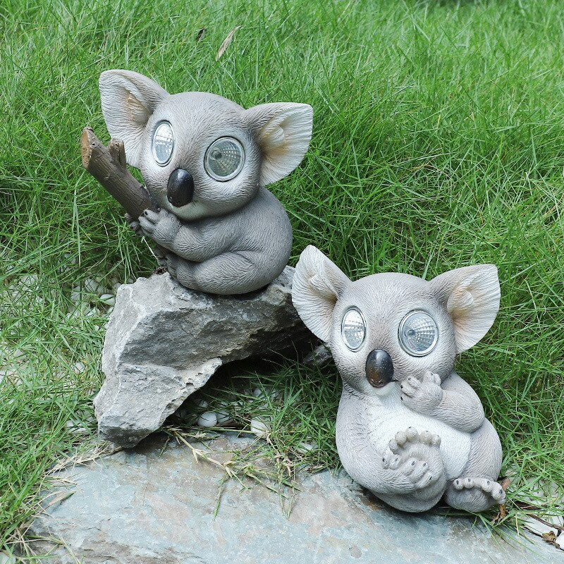 Kūrybingas lauko modeliavimas Gyvūnų modeliavimas Koala Miela dervos statulėlė Saulės peizažas Šviesa lėlė Sodas Balkono dekoravimas Rašomasis stalas