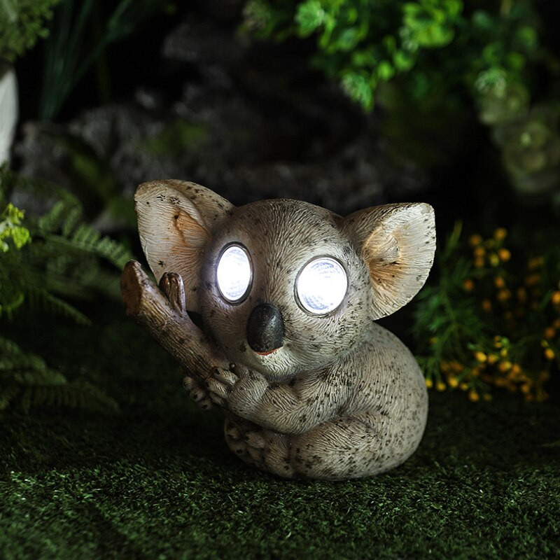 Kūrybingas lauko modeliavimas Gyvūnų modeliavimas Koala Miela dervos statulėlė Saulės peizažas Šviesa lėlė Sodas Balkono dekoravimas Rašomasis stalas