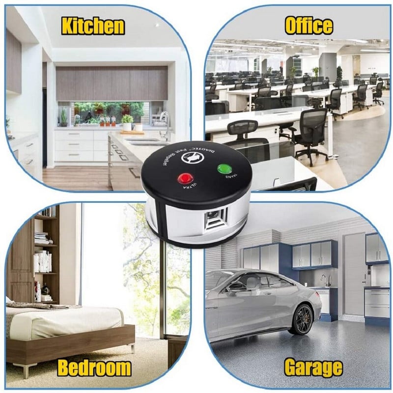 Airmsen Ultragarsinis kenkėjų atbaidiklis Elektroninis graužikams Pelės Žiurkės Pelės Atbaidantis 360 laipsnių Daugiafunkcis kenkėjų kontrolės vabzdžių žudikas