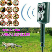 „Hot Ultra Sonic“ sodo atbaidymo priemonė kačių šunų lapės paukščių baidyklės sodo reikmenys kenkėjų kontrolės repelentai namų sodui