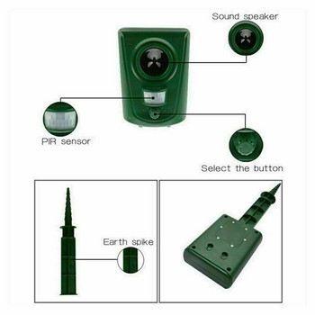 Hot Ultra Sonic Garden Deterrent Repeller Cat Dog Fox Bird Scarer Garden Supplies Απωθητικά ελέγχου παρασίτων για τον κήπο του σπιτιού