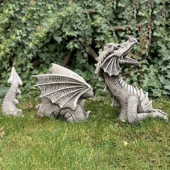 Garden Dragon Outdoor Statues The Gothic Of Castle Moat Sculptures Tuin Decoratie Ornament Jardin Decoration Exterieur