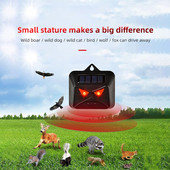 gyvūnų atbaidiklis Daugiasluoksnis silicio saulės kolektorius Dvigubo maitinimo gyvūno atbaidiklis šunų paukščių atbaidiklis Raudona LED lemputė, mirksi atbaidanti