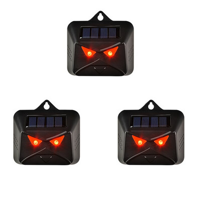 gyvūnų atbaidiklis Daugiasluoksnis silicio saulės kolektorius Dvigubo maitinimo gyvūno atbaidiklis šunų paukščių atbaidiklis Raudona LED lemputė, mirksi atbaidanti