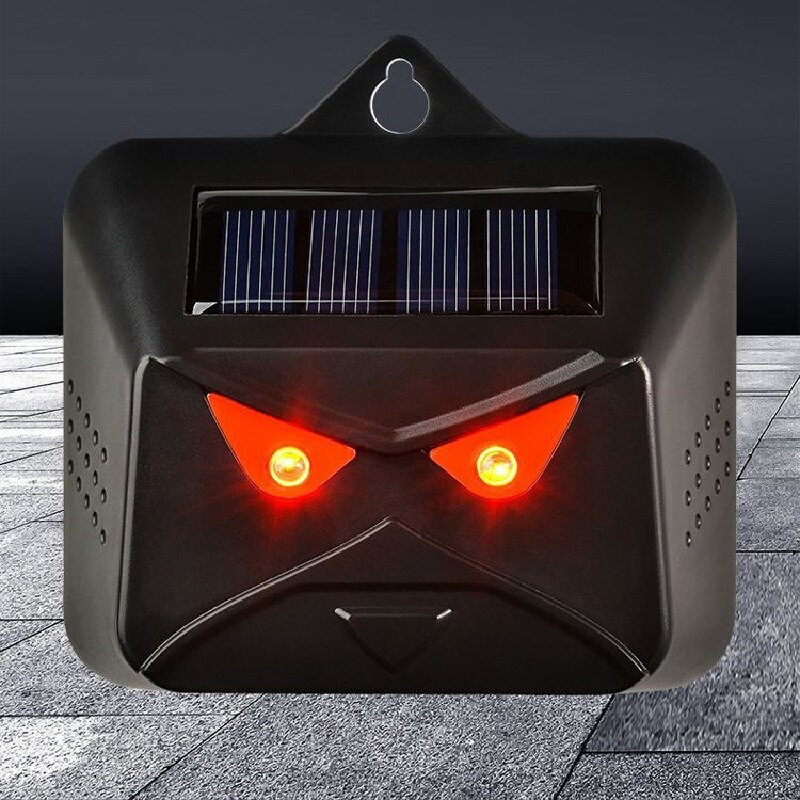 gyvūnų atbaidiklis Daugiasluoksnis silicio saulės kolektorius Dvigubo maitinimo gyvūno atbaidiklis šunų paukščių atbaidiklis Raudona LED lemputė, mirksi atbaidanti